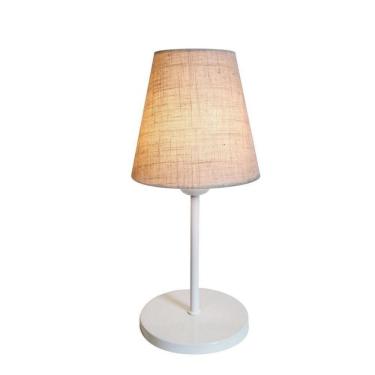 Imagem de Abajur Cabeceira para Quarto Cone Md-2005 Bivolt Branco Bege