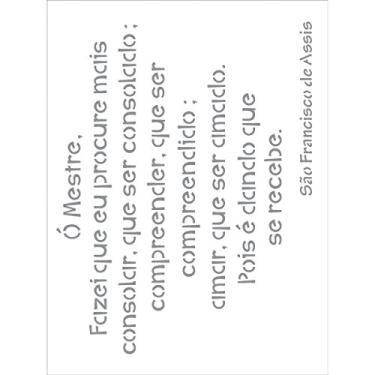 Imagem de Stencil de Acetato para Pintura OPA Simples 15 x 20 cm - 2176 Oração São Francisco