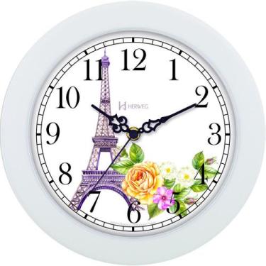 Imagem de Relógio De Parede Paris 21cm Branco Herweg - 66010521