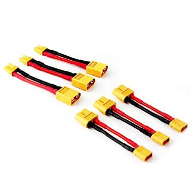 Imagem de 6 pçs XT30 para XT60 macho fêmea adaptador conector RC 16awg 5 cm