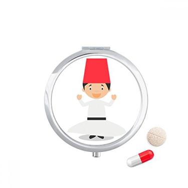 Imagem de White Whirling Dervishe Caixa de armazenamento de medicamentos com desenho de comprimido