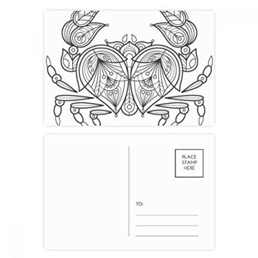 Imagem de Conjunto de cartões postais Ocean Paint Run Red Line Cartão de felicitações de aniversário