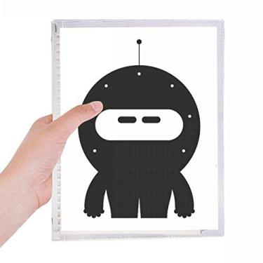 Imagem de Caderno estilo robô monstro alienígena do Universo com folhas soltas e diário recarregável, artigos de papelaria