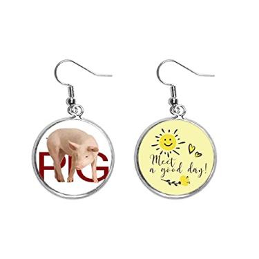 Imagem de Animais de criação de porco Art Déco, presente moderno, gota, sol, flor, brinco, bijuteria, moda