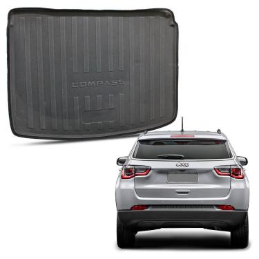 Imagem de Tapete Porta Malas Jeep Compass 2017 a 2023 Preto Fabricado em Eva com Bordas de Segurança