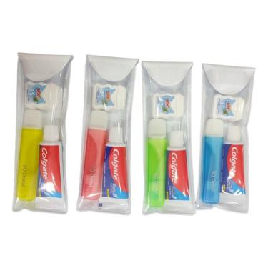 Imagem de Kit C/100 Escova,creme Dental Colgate Mini, E Fio 25 Mts Kit Viagem