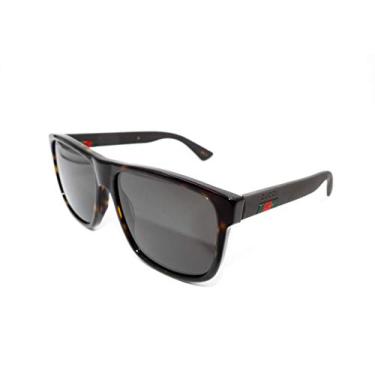 Imagem de Gucci óculos de sol masculinos GG0010S 58 tartaruga/cinza 58 mm