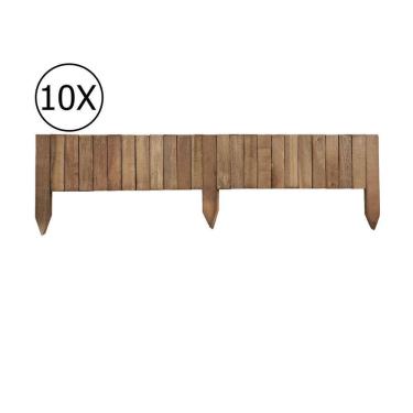 Imagem de 10 Delimitador de Jardim de Eucalupto 30x50cm Stain Nogueira