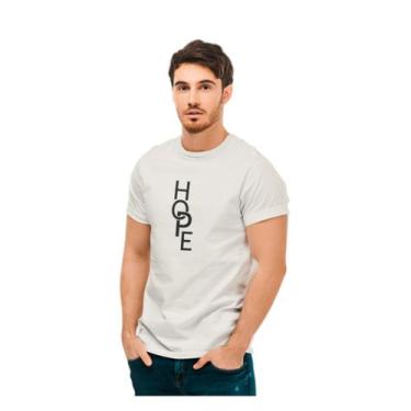 Imagem de Camiseta Camisa Hope Esperança Gospel Masculina Offwhite - Liga Fashio