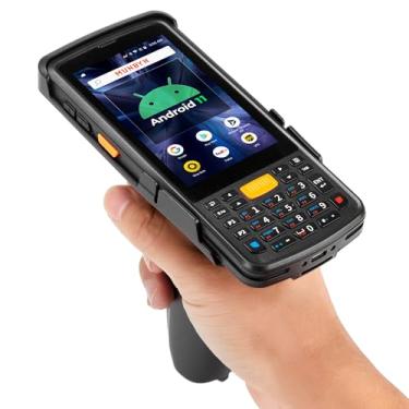 Imagem de MUNBYN Scanner de código de barras Android com pistola, Android 11 1D/2D SE4710 Zebra Scanner Engine, computador portátil PDA, scanner de inventário de loja, QR UPC, Rugged 4G, coletor de dados para