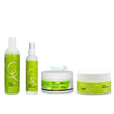 Imagem de Kit Deva Curl Super Cream 250g + Styling Cream 250g + Spray Set It Free + Angell Finalizador (4 produtos)