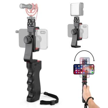 Imagem de Zeadio Estabilizador de smartphone sem fio, alça de vídeo vlogging, com suporte de braçadeira e obturador remoto para iPhone, telefone Android e outros smartphones