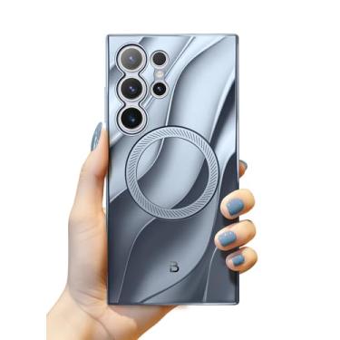 Imagem de i-Blason Capa Radiance para Samsung Galaxy S24 Ultra, [compatível com S Pen e carregamento sem fio] [antiimpressões digitais] Capa protetora fina anti-arranhões [proteção de nível militar] (azul)