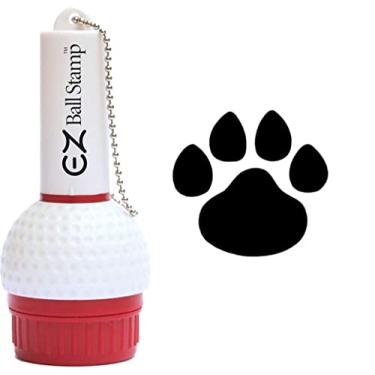 Imagem de EZ BALL STAMP Carimbo de bola de golfe – Secagem ultrarrápida, marcador de tinta livre de manchas para personalizar sua bola (pata preta)