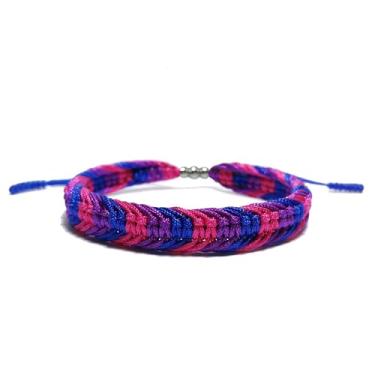 Imagem de LAMIBEE Pansexualidade bissexual LGBT Proud Love Tibetan Wrist Wrap Bracelet | Pulseiras de corda amuleto e boho para mulheres e homens fios para ele e ela, 10 inch, Tecido, Ágata