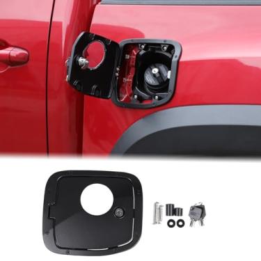 Imagem de Aunginsy Tampa de reposição de tanque de combustível para carro, tampa de bloqueio antirroubo para Toyot@a Tacoma 2016-2023 tampa de tanque de bloqueio de porta de caminhão protetor de porta de