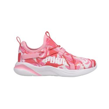 Imagem de PUMA Tênis infantil unissex sem cadarço, Sun Kissed Coral-puma branco, 11.5 Big Kid
