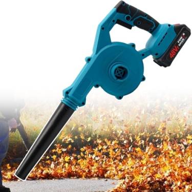 Imagem de Soprador de folhas sem fio, soprador de folhas elétrico portátil com motor sem escova com bateria de 1500mAh, até 16.000 r/min, aspirador de pó para limpeza de quintal/sopro de neve