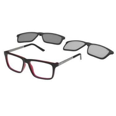 Imagem de Armação De Óculos Mormaii Swap 6 Clip On M6132aa955 Preto Fosco-Masculino