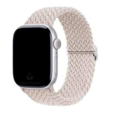 Imagem de Pulseira Nylon Trançada Tecido Compatível Com Apple Watch - Baú do Vik