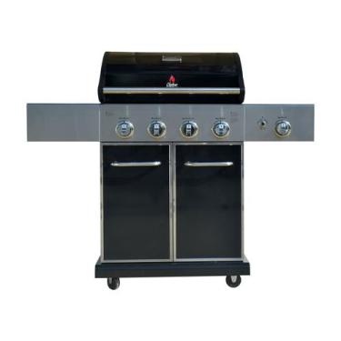 Imagem de Churrasqueira a Gás Aço Inox Carrinho Americano Chaleur Devon Black co