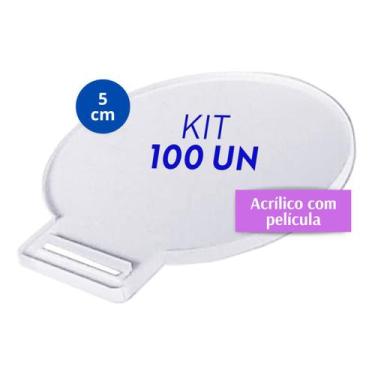 Imagem de Medalha de Acrílico Redonda 2mm Lisa Kit 100 Un 5cm - OnTheLight