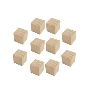 Imagem de Luwecf Blocos de Madeira, Cubos, Blocos de Contagem, Blocos Quadrados, Blocos de Empilhamento para Projetos DIY, Jogo, Pintura de Cubos, Decoração, 3,5 cm
