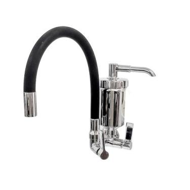 Imagem de Torneira Cozinha Parede Gourmet Preta 1/4 volta Filtro c70 - Concept H