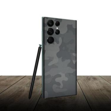 Imagem de Skin Traseira CAMUFLADO PRETO para Smartphone Samsung - Rock Space
