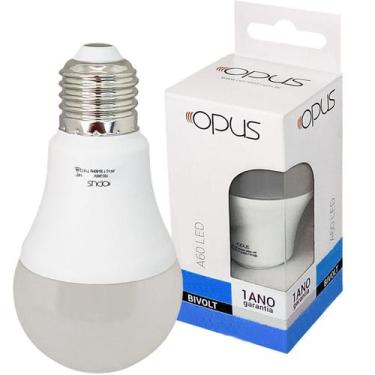 Imagem de Lâmpada Bulbo Led A60 7,5W Branco Neutro E27 Bivolt - OPUS, 110v/220v