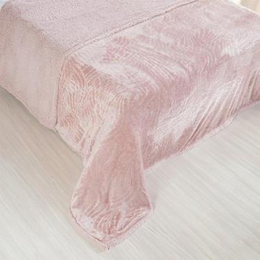 Imagem de Manta Sherpa Realce Casal Dupla Face 180x220cm - Tessi, Wild Rosê