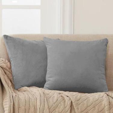 Imagem de Almofada Suede 40x40cm Cinza - FASTLAR