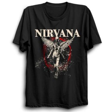 Imagem de Camiseta Nirvana Camisa unissex Rock And Roll Estampada Malha algodão 