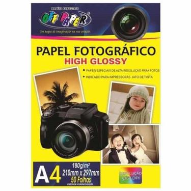 Imagem de Papel Fotográfico High Glossy A4 180g - 50 Folhas - Off Paper