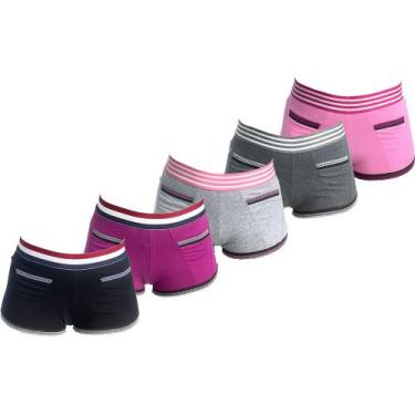 Imagem de Kit com 5 Calcinha Short Algodão Penteado Mauí - Click Mais Bonita, GG