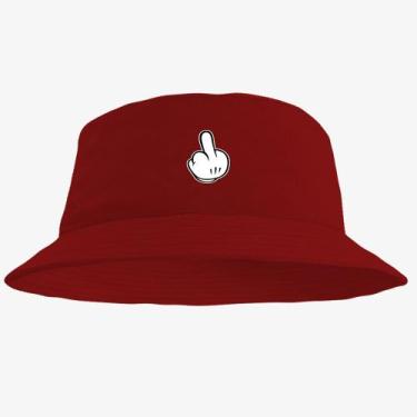 Imagem de Boné Chapéu Bucket Hat Estampado Dedo - MP Moda Masculina, Único, Verm