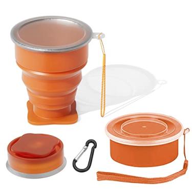 Imagem de Copo dobrável de silicone dobrável - copo dobrável expansível - Canecas portáteis reutilizáveis para viagens, acampamento, caminhada, sobrevivência, carro, piquenique, praia, férias de férias,
