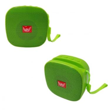 Imagem de Caixa de Som Bluetooth 5W com Alça, Suporte para Celular, Entrada Micro SD e Cabo Auxiliar, Várias Cores (Verde)