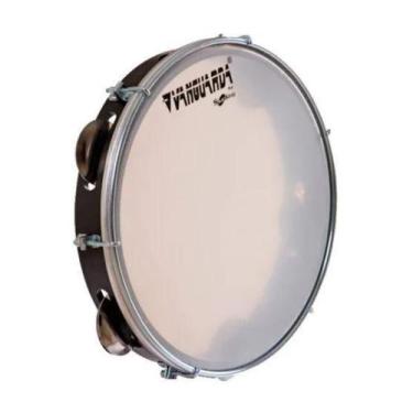 Imagem de Pandeiro Vanguarda 10 ABS Preto Pele Leitosa - Spanking