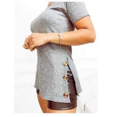 Imagem de Blusa Malha Canelada / Blusa Vest Leg Manga Curta / Legging Tampa Bumb