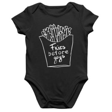 Imagem de Body Bebê Algodão Fries Before Guys - Foca na Moda, Preto, G