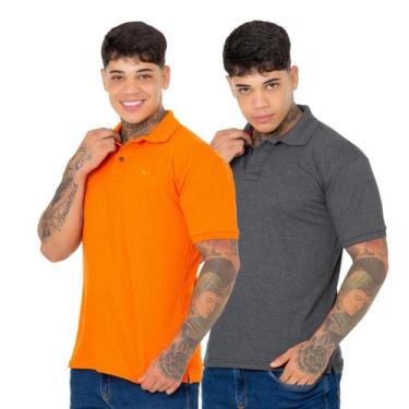 Imagem de Kit 2 Camisa Polo  Elegância Para o Seu Dia Preço Baixo - Ridens, M, C