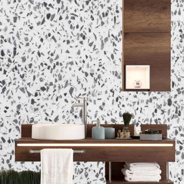 Imagem de Papel de Parede  Marmore  Granilite Cinza  (folha med. 90x300 cm) - De