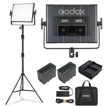 Imagem de Iluminador Led Bicolor Godox 65W LDX50BI com Bateria Fonte Bivolt e Tr