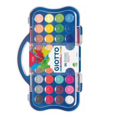 Imagem de Kit Aquarela Pastilha 36 Cores Giotto Cores Intensas