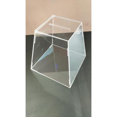 Imagem de Urna Pirâmide em Acrílico Cristal 3mm 30 cm - jkacrilicos
