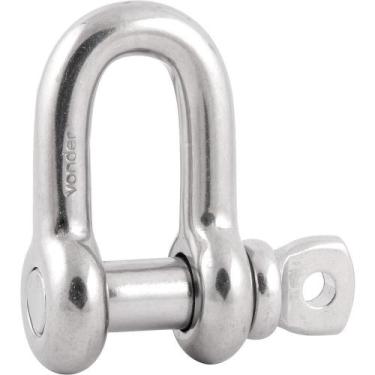 Imagem de Manilha Reta Para Cabo de Aço 1/2" Aço Inox - Vonder