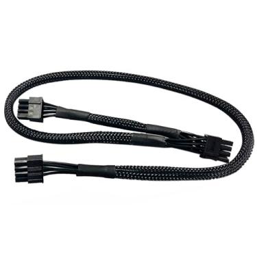 Imagem de ATX 8 pinos macho para PCIe duplo 8 (6+2) pinos macho, cabo adaptador de energia TeamProfitcom para fonte de alimentação modular Corsair Corsair Thermaltake CoolerMaster 50 + 20 cm
