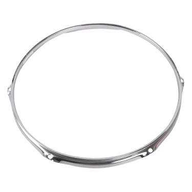 Imagem de Yibuy Argola para tarola, 6 terminais, 35,5 cm, círculo inferior de percussão, prata