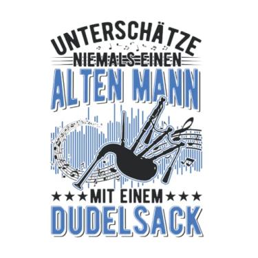 Imagem de Dudelsack Notizbuch: Dudelsack Alter Mann Dudelsackspieler Opa / 6x9 Zoll / 120 linierte Seiten
